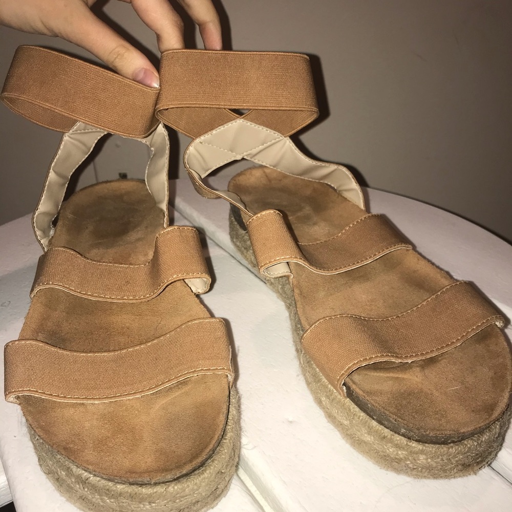 Tan Espadrilles Sandals